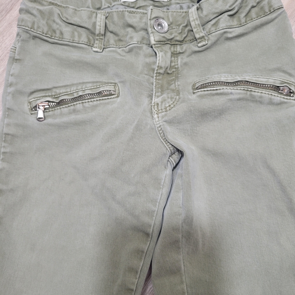 Zara Girls Green Jeans Size‎ 8 Skinny Standard Fit Stretch